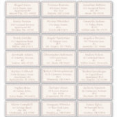 Cream Herfst Baby shower Gastadres Sticker (Voorkant)