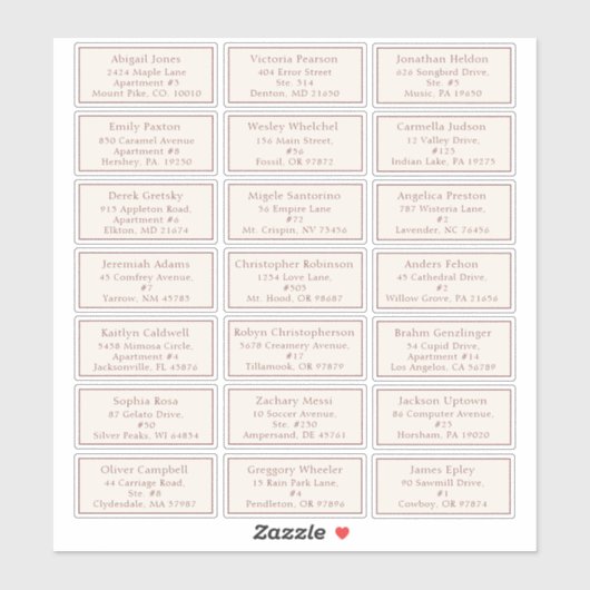 Cream Herfst Baby shower Gastadres Sticker (Vel)