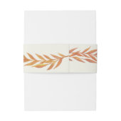 Cream Herfst Leaf Elegant Monogram Bruiloft Uitnodigingen Wikkel (Achterkant Voorbeeld)