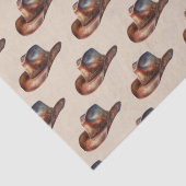 Cream Howdy Cowboy Westerne Petten Tissuepapier (Detail)