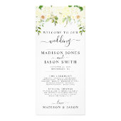 Cream Hydrangea & Programme de mariage Rose (Devant)