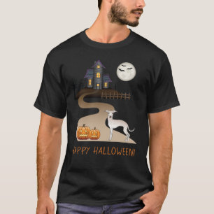 Cream Iggy Cute Dog en Halloween Hauning House T-shirt