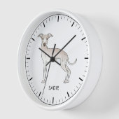 Cream Italiaans Grondehond Dog met aangepaste teks (Hoek)