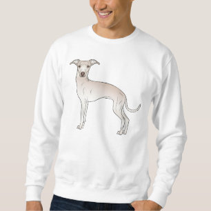 Cream Italy Greyhound Dog Cute Cartoon Dog Trui