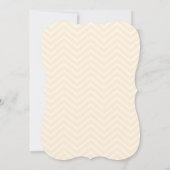 Cream Ivory Chevron Invitations de mariage (Dos)