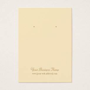 Cream Ivory Plain Simple Custom Earcard Visitekaartjes