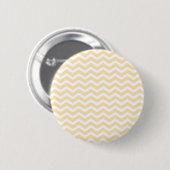 Cream Ivory White Chevron Pattern Ronde Button 5,7 Cm (Voorkant /achterkant)
