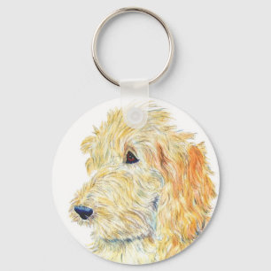 Cream Labradoodle #2 Sleutelhanger