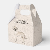 Cream Labrador Retriever Hond Custom Kids Verjaard Bedankdoosjes (Achterkant)