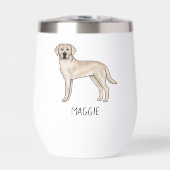 Cream Labrador Retriever Lab Dog Art Nom personnal (Avant)