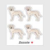 Cream Labrador Retriever Schattigee Cartoon Lab Do Sticker (Vel)