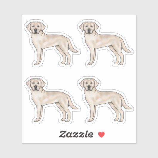 Cream Labrador Retriever Schattigee Cartoon Lab Do Sticker (Vel)