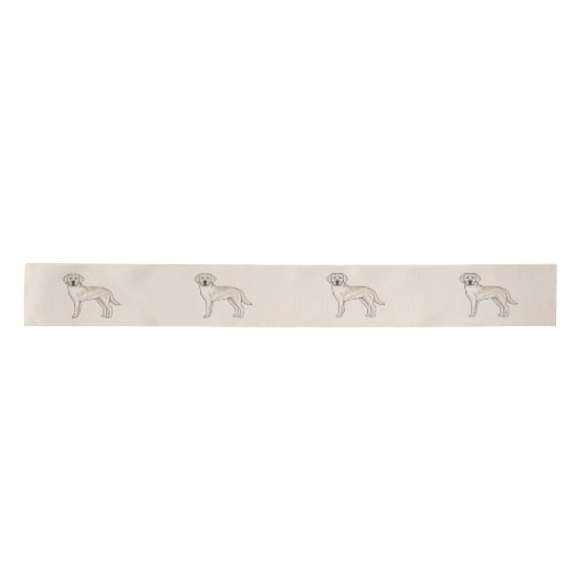 Cream Labrador Retriever Schattigee Cartoon Lab Ho Lint (Voorkant)