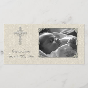 Cream Lace Carte photo religieux