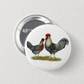 Cream Legbar-kippen Ronde Button 5,7 Cm (Voorkant /achterkant)