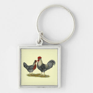 Cream Legbar-kippen Sleutelhanger