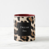 Cream Leopard Animal Birthday Mok (Midden)