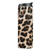 Cream Leopard Animal Birthday Thermosbeker (Gedraaid links)