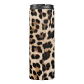 Cream Leopard Animal Birthday Thermosbeker (Achterkant)