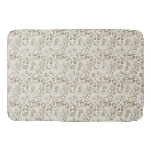 Cream Leopard Print Badmat (Voorkant)