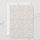 Cream Leopard Print Bruiloft Kaart (Achterkant)
