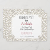 Cream Leopard Print Kaart (Voorkant / Achterkant)