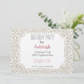 Cream Leopard Print Kaart (Staand voorkant)