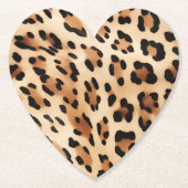 Cream Leopard Print Kartonnen Onderzetters (Voorkant)