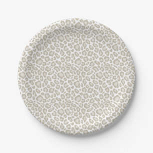 Cream Leopard Print Papieren Bordje
