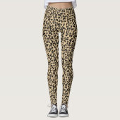 Cream Leopard Safari Print Leggings (Voorkant)