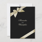 Cream Lint bruiloft aankondiging (Voorkant)