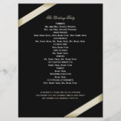 Cream Lint Bruiloft Programma (Achterkant)