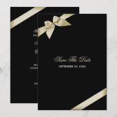 Cream lint bruiloft Save the date (Voorkant / Achterkant)