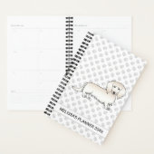 Cream Long Hair Dachshund Cartoon Dog & Text Planner (Display)
