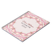 Cream Love Hearts Pink Pastel Carnet dentelle (Côté gauche)