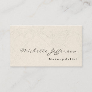 Cream Make up Artist Script Motif Carte de visite