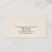 Cream Make up Artist Script Motif Carte de visite (Dos)