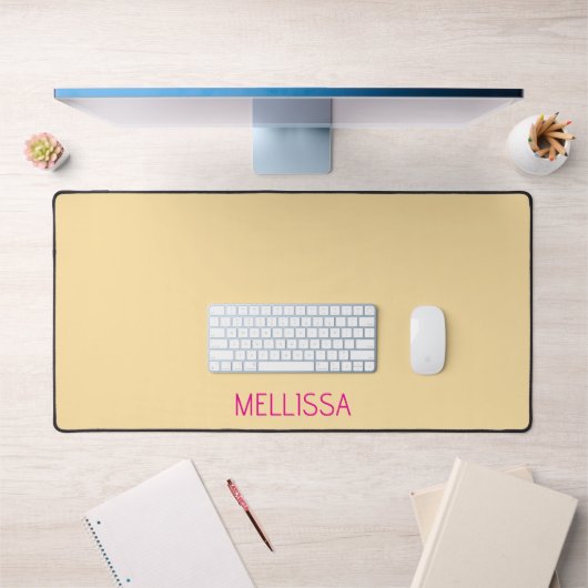 Cream minimalist custom name bureaumat (Kantoor 1)