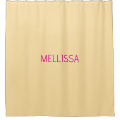 Cream minimalist custom name douchegordijn (Voorkant)