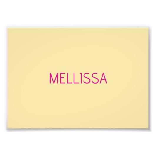 Cream minimalist custom name foto afdruk (Voorkant)