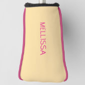 Cream minimalist custom name golfheadcover (Draai 90)