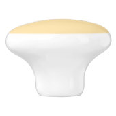 Cream minimalist custom name keramische knop (Zijkant)