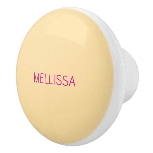 Cream minimalist custom name keramische knop (Rechts)
