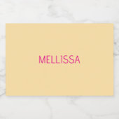 Cream minimalist custom name voedselcontainer etiket (Enkel label)