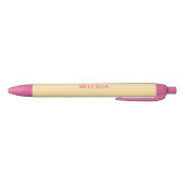 Cream minimalist custom name  zwarte inkt pen (Bodem)