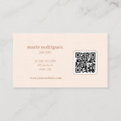 Cream Modern Scannable Visitekaartje (Achterkant)