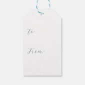 Cream Modern Valentijn Versierd Hart Cadeaulabel (Achterkant)