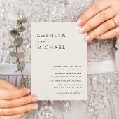 Cream Moderne Typografie in één simpele band Kaart