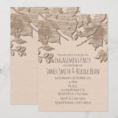 Cream Mud Leaves Rustic Autumn Wedding Invitation Kaart (Voorkant / Achterkant)