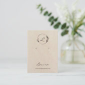 Cream off-white oorring display card visitekaartje (Staand voorkant)